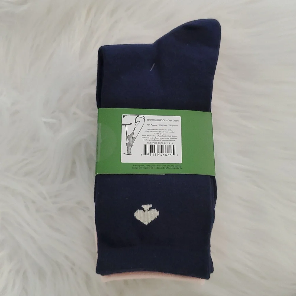 Kate Spade Crew Socks Set Of 3 NWT Size 4-10